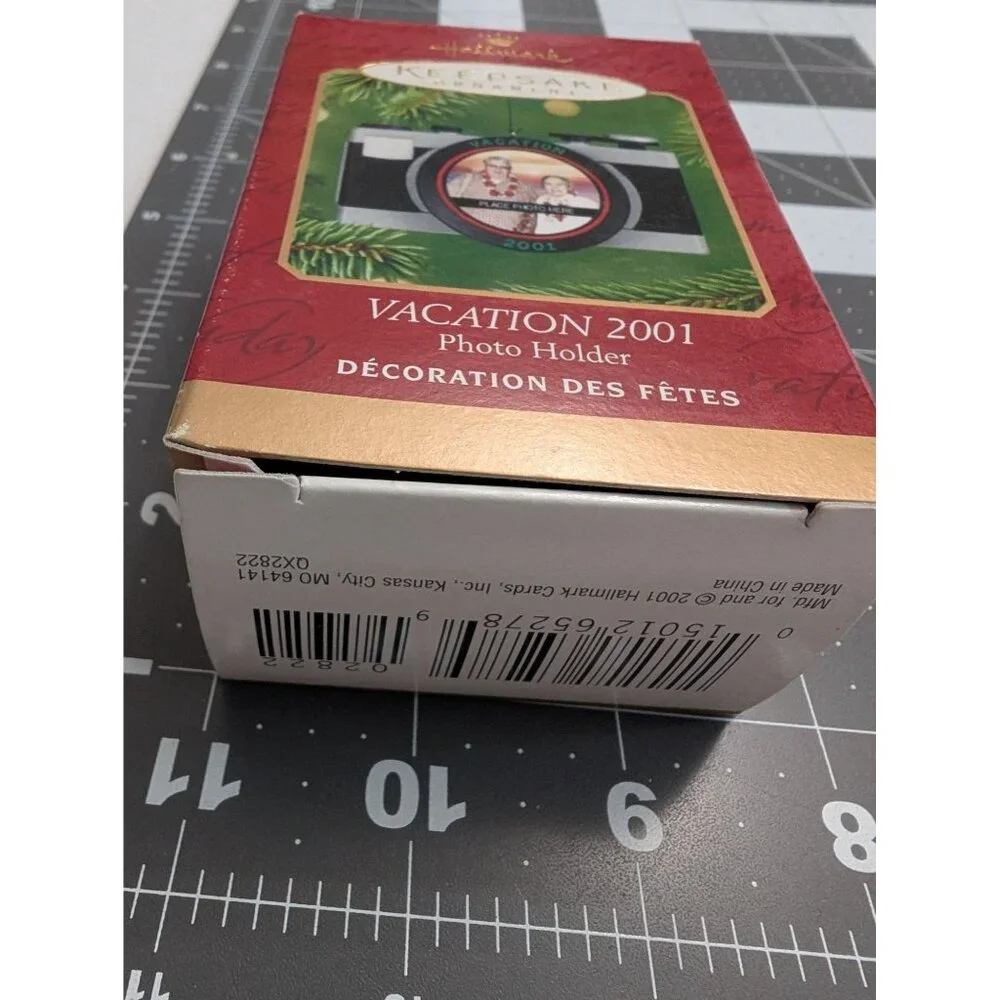 Hallmark Keepsake Camera Vaction 2001‎ photo frame ornament y2k vtg